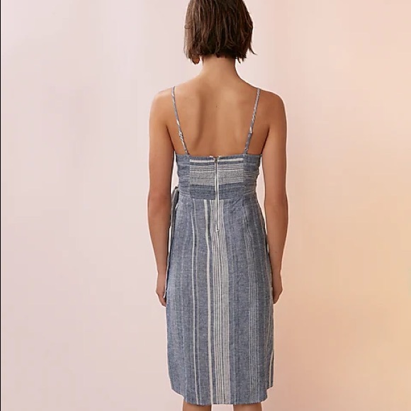 Express striped cutout linen blend midi dress - Picture 3 of 6